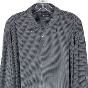 Vintage Nike Tiger Woods Polo Shirt Mens Size L Geometric Short Sleeve Y2K